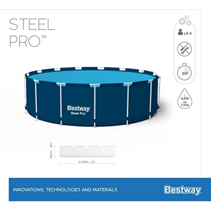 Steel Pro Set yer üstü Havuz, yuvarlak, 3,05 m x 76 cm