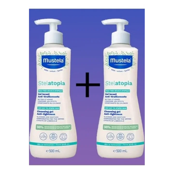 Stelatopia Cleansing Gel 500 ml Kuru Ciltler İçin Şampuan X2