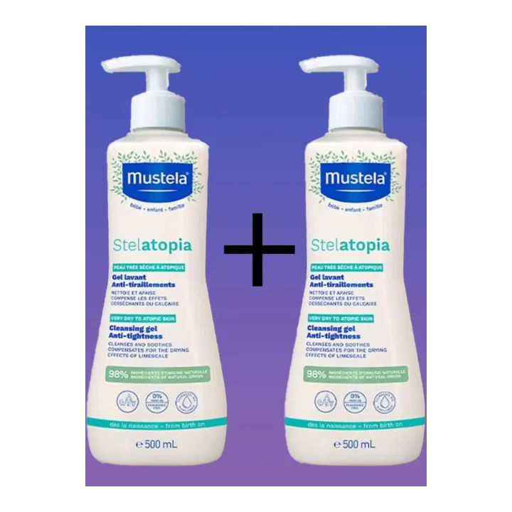 Stelatopia Cleansing Gel 500 ml Kuru Ciltler İçin Şampuan X2