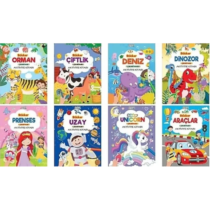 Sticker Aktivite Kitabı 50 Sticker (6 Kitap)