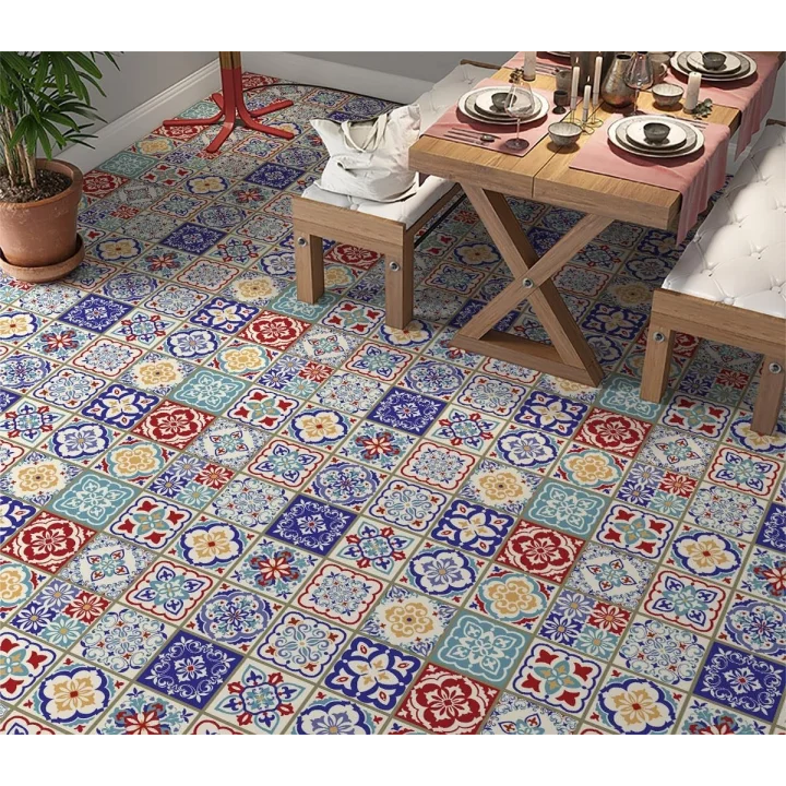StickerArt Yer Kaplama Zemin Kaplama Folyosu 65x130 cm 18 Seramic Tile