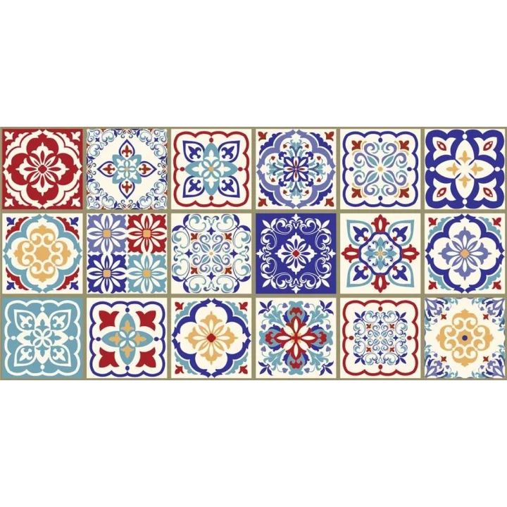 StickerArt Yer Kaplama Zemin Kaplama Folyosu 65x130 cm 18 Seramic Tile