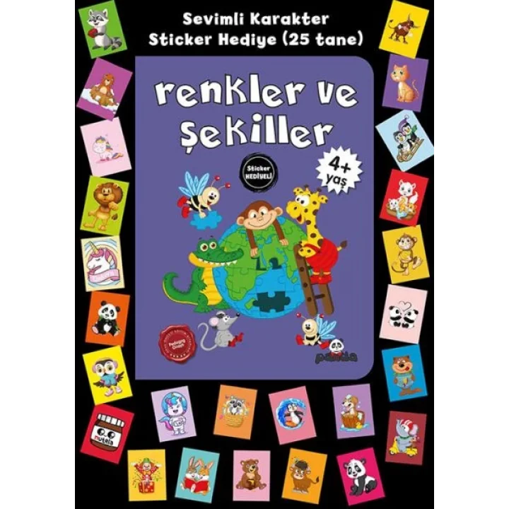 Stickerlı 4+ Yaş Renkler ve Şekiller