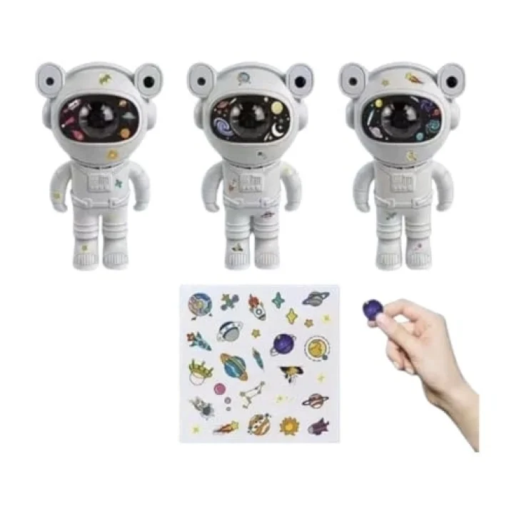 ® Stickerlı,Kumandalı ASTRONOT Model Gece Lambası
