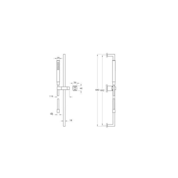 Sticx 1F A45711 El Duşu Takımı, Krom