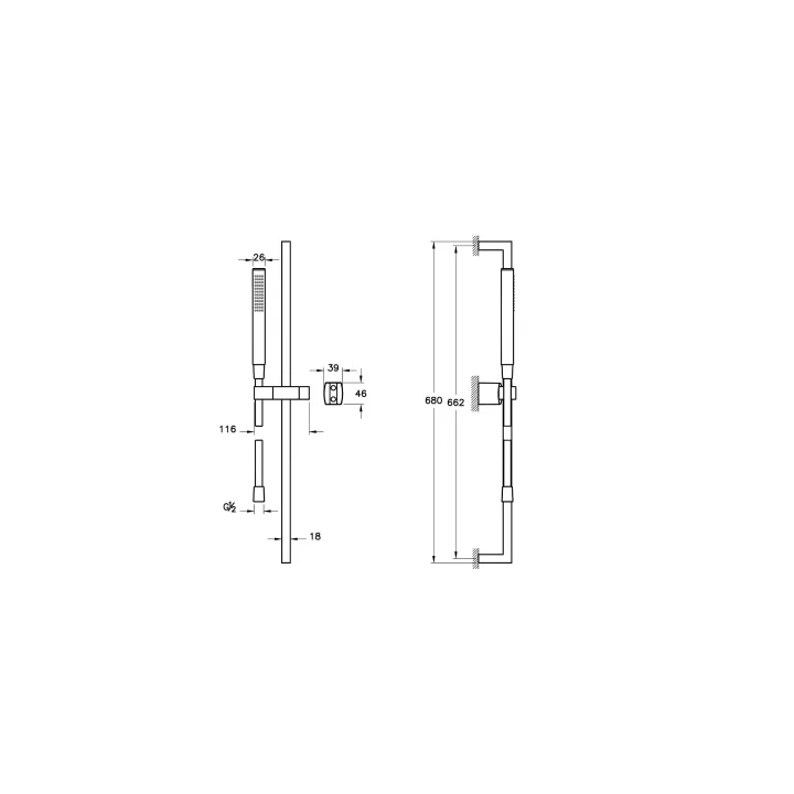 Sticx 1F A45711 El Duşu Takımı, Krom