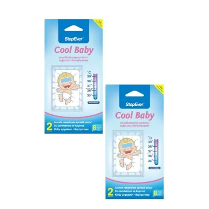 Stopever Coolbaby Ateş Düşürmeye Yardımcı Plaster (2 x 2 Adet)