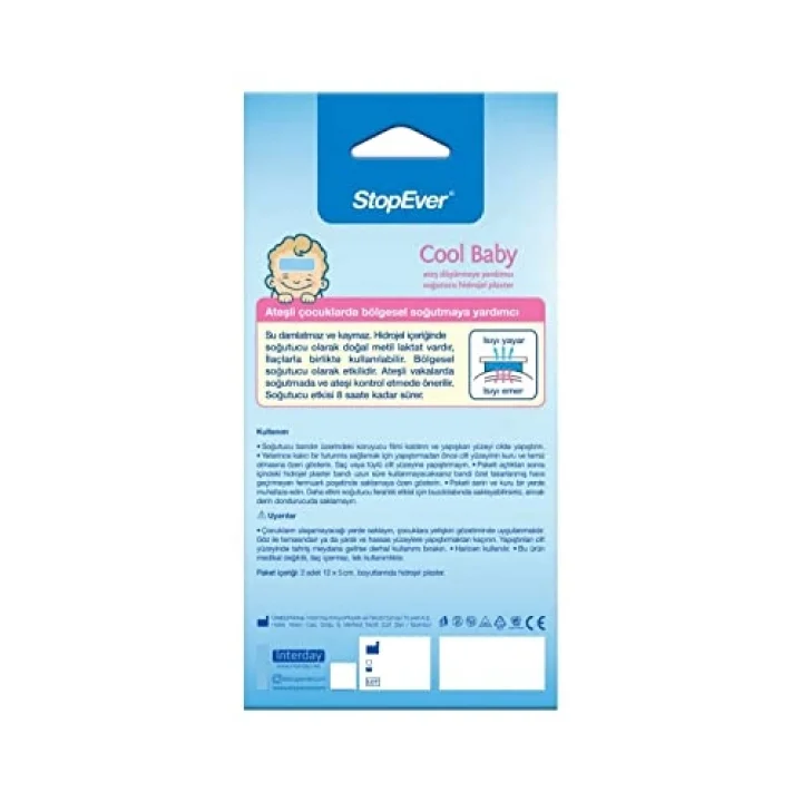 Stopever Coolbaby Ateş Düşürmeye Yardımcı Plaster (2 x 2 Adet)