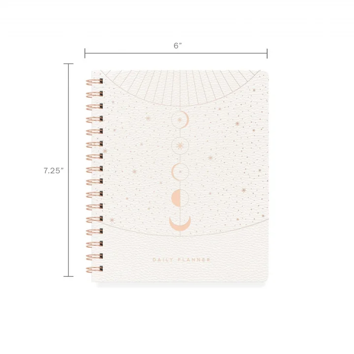 Stüdyo Tarihsiz Günlük Planlayıcı, Suni Deri Kapak, Ayın Evreleri (Moon Phase Dust), 160 Sayfa, 15,2 x 18,4 cm (877006)