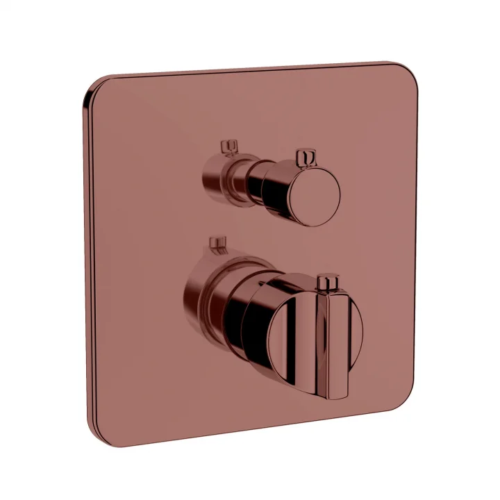 Suit U A4267426 Ankastre Termostatik Banyo Bataryası, Sıva Üstü, V-Box, Bakır
