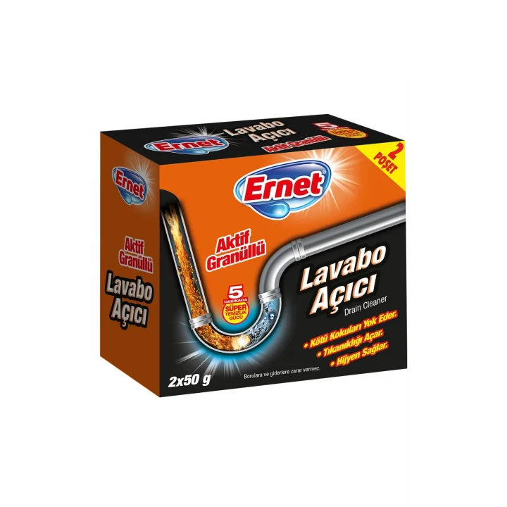 Süper Lavabo Açıcı Aktif Granüllü 2X50 G