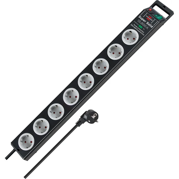 Super-Solid surge protection 13.500 A 8Li Priz Siyah