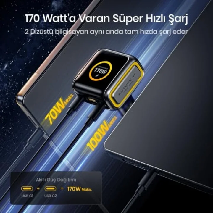 Superauto Araç İçi Şarjı,170W Hızlı Şarj Çakmaklık Adaptörü