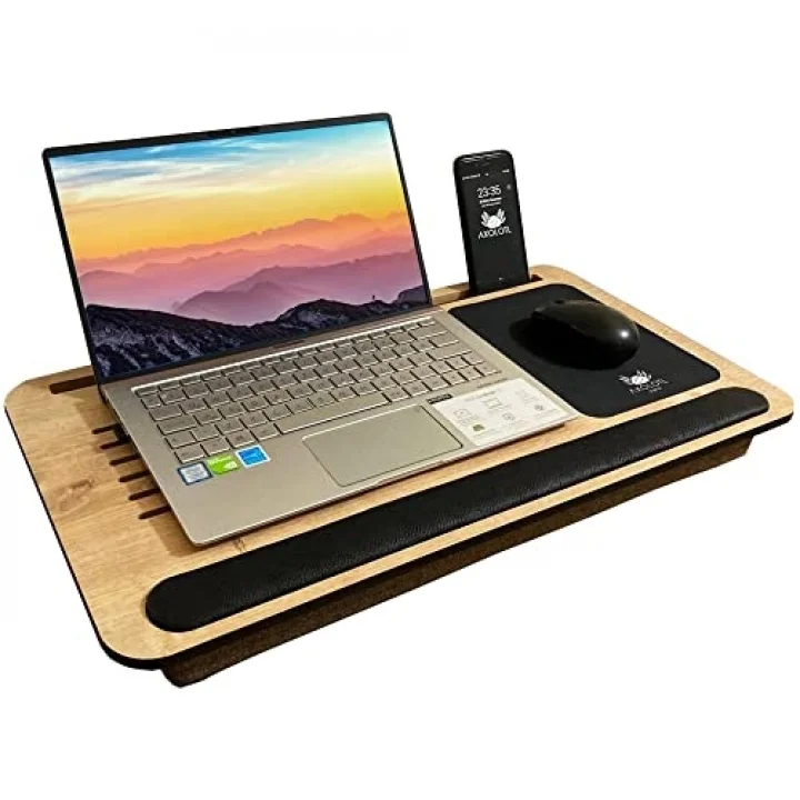 Supply Telefon Ve Tablet Bölmeli Minderli Laptop Sehpası Notebook Bilgisayar Çalışma Masası