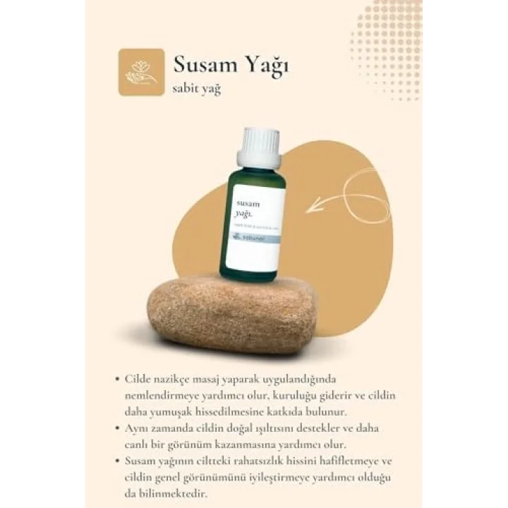 Susam Yağı 30 ml - Cilt ve Saç Bakımına Uygun Doğal Yağ