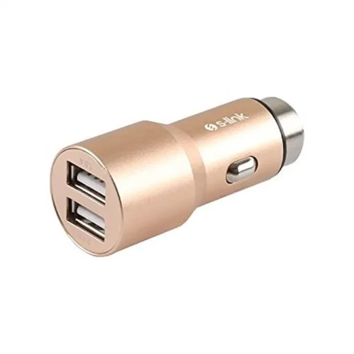 SW-C7 5V 3.1A Çift Usb Gold Araç Şarj Cihazı
