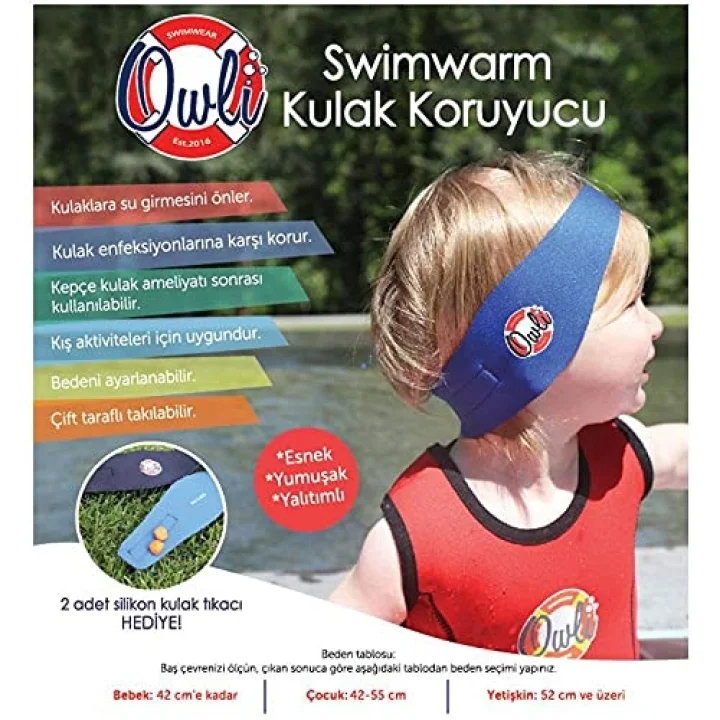 Swimwarm Kulak Koruyucu Bebek Siyah