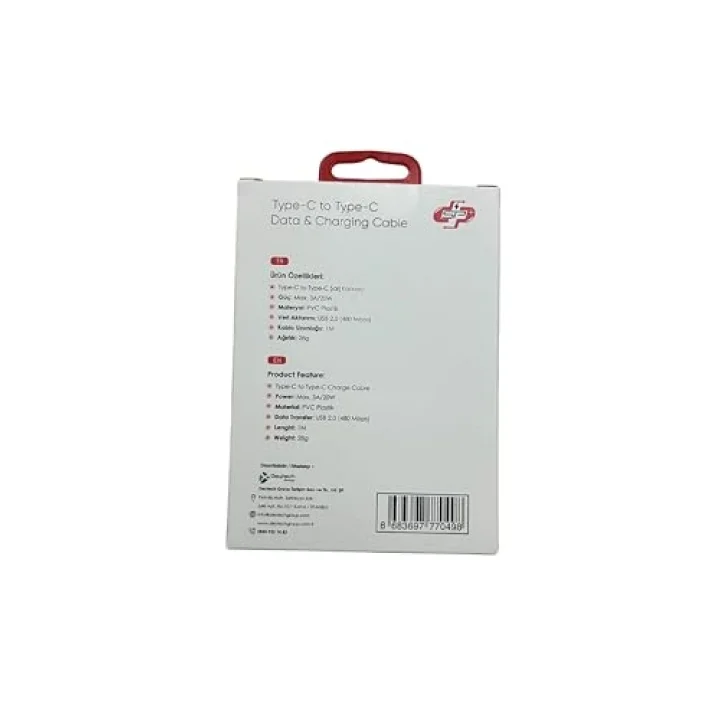 Swiss Power Type-C to Type-C Data ve Şarj Kablosu SWP-CACC01 - Beyaz