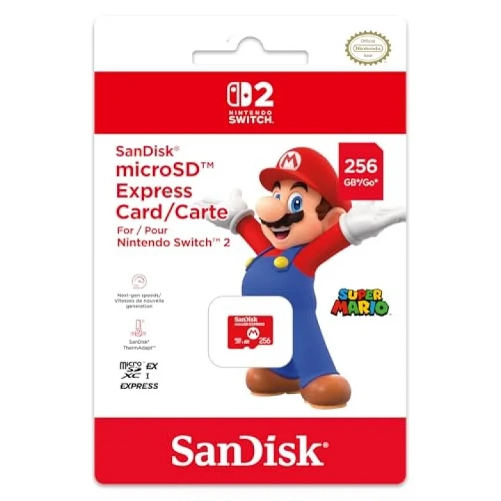SWITCH 2 MICRO SD CARD SANDISK - MARIO 256GB