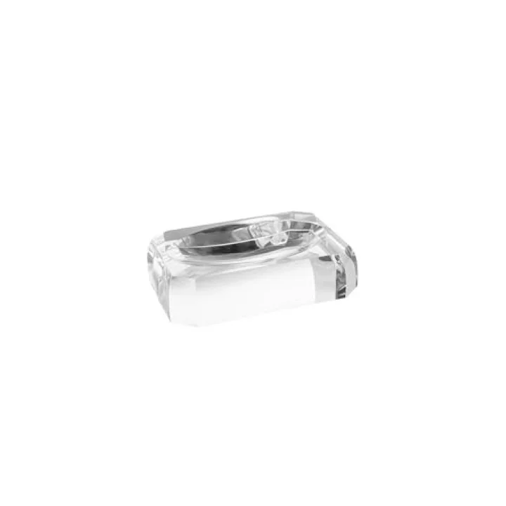 System Cyrstal Bath Accessory Soap Dish Transparent Gümüş Tek Ebat Ba2051 008 C1