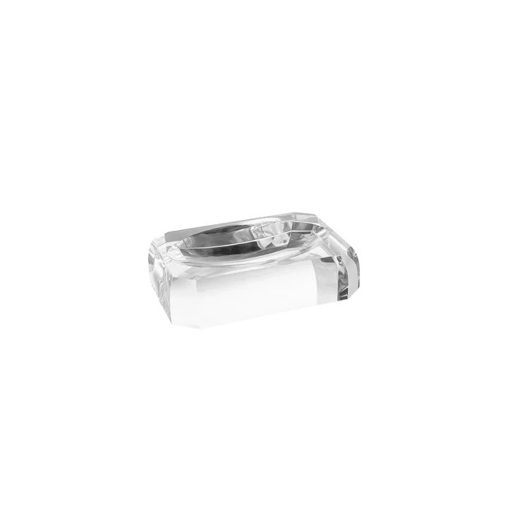 System Cyrstal Bath Accessory Soap Dish Transparent Gümüş Tek Ebat Ba2051 008 C1
