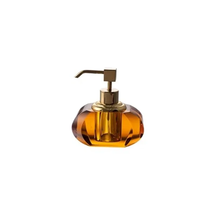 System Cyrstal Bath Accessory Soap Dispenser Amber-Gold Color 80 Ml Turuncu Tek Ebat Ba2047 006 C6-Gl
