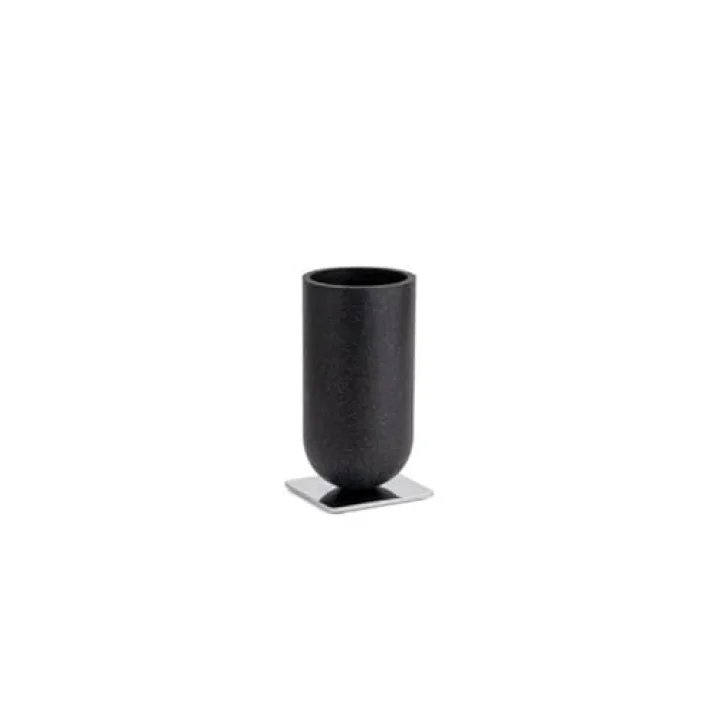 System Diş Fırçalığı Siyah/Krom Renk 143X75X75 Mm