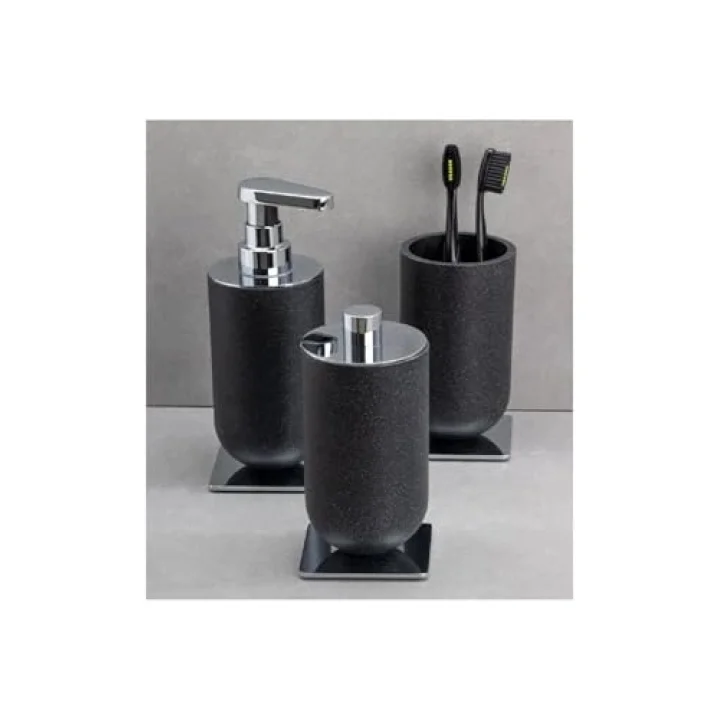 System Diş Fırçalığı Siyah/Krom Renk 143X75X75 Mm