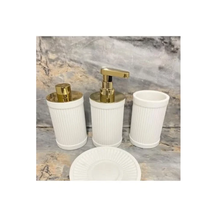 System Reçine Tezgah Üstü Pamukluk Beyaz-Gold 149X80X80 Mm