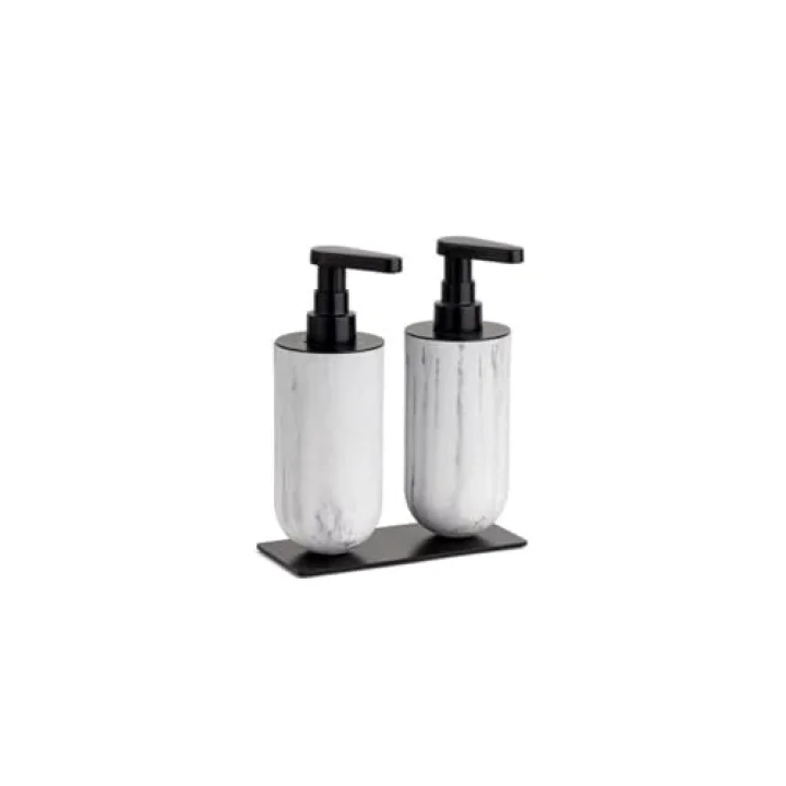 System Sıvı Sabunluk Mermer Desenli/Siyah Renk 208X87X170 Mm