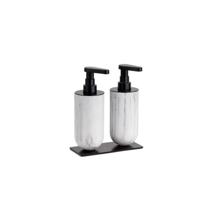 System Sıvı Sabunluk Mermer Desenli/Siyah Renk 208X87X170 Mm