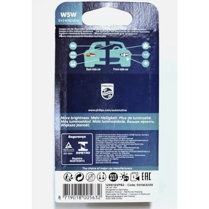 T10 W5W 12V X-tremeVision Pro150 Plaka,Park Tavan Ampülü, 2li Paket