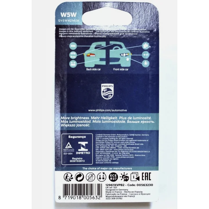 T10 W5W 12V X-tremeVision Pro150 Plaka,Park Tavan Ampülü, 2li Paket