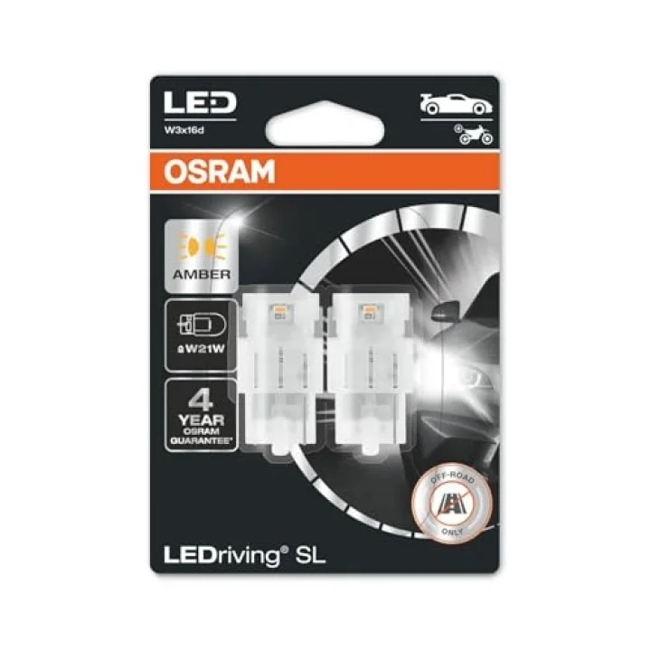 T20 Tek Devreli Led Ampul Sarı 12V 7505DYP (1 Takım-2 Adet)