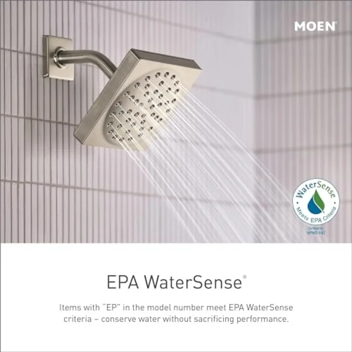 T2843EPBN Glyde Tub Shower Faucet System with Rainshower Showerhead without Valve, Brushed Nickel