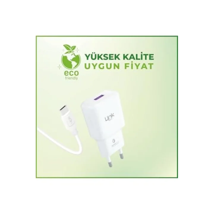 T443e Strong 18W Şarj Aleti ve Type-C USB Kablo Set QC 3.0A