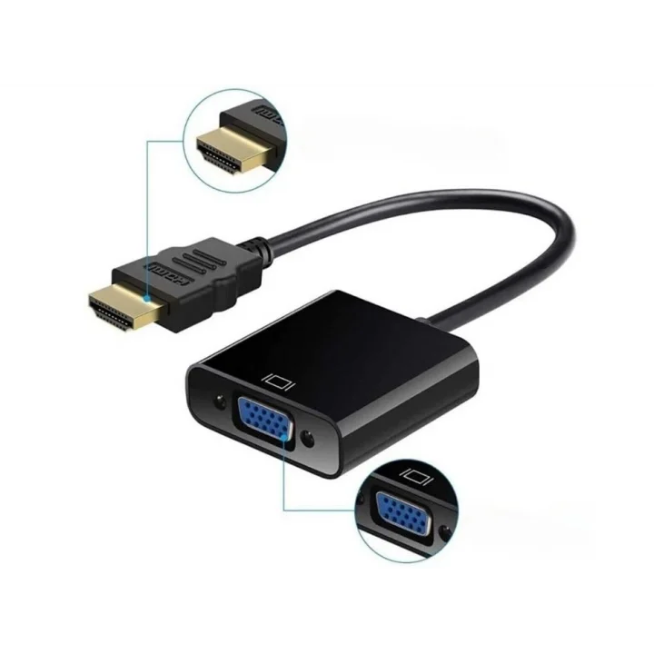 Tablet Projeksiyon Notebook Uyumlu Hdmi To Vga Kablo Siyah
