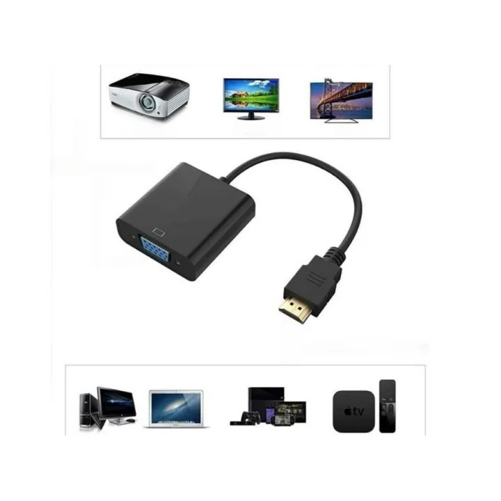 Tablet Projeksiyon Notebook Uyumlu Hdmi To Vga Kablo Siyah