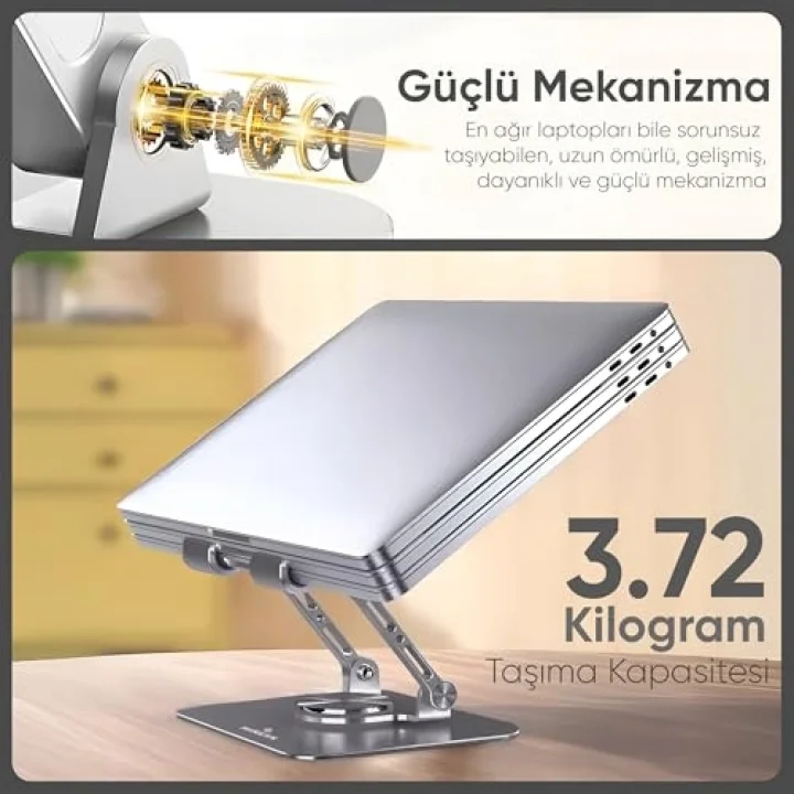 Tablet Standı 360 Derece Dönebilen Katlanabilir Ergonomik Tablet Tutucu