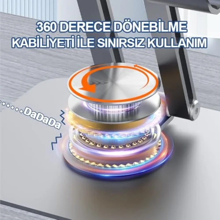 Tablet Standı 360° Dönebilen Tablet Tutucu Katlanabilir Alüminyum Tablet ve Telefon Standı