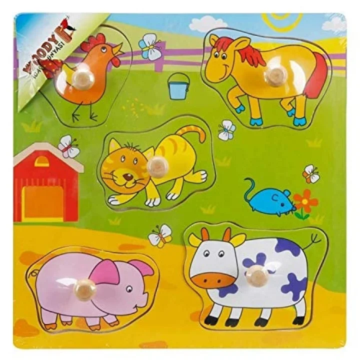 Tahta Bultak Raptiyeli Puzzle 5 Parça 2A
