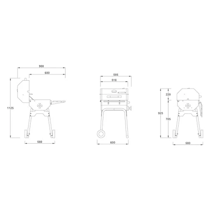 Takım Mangal + Kılıf + Önlük 50 cm