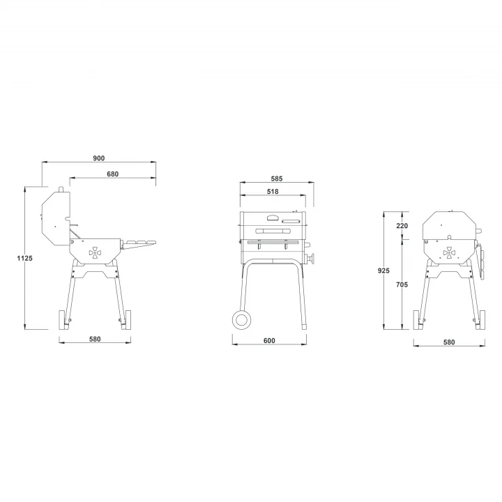 Takım Mangal + Kılıf + Önlük 50 cm