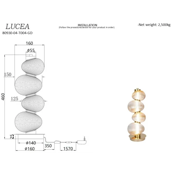 Taleya LEDli Masa Lambası 14W 3000K