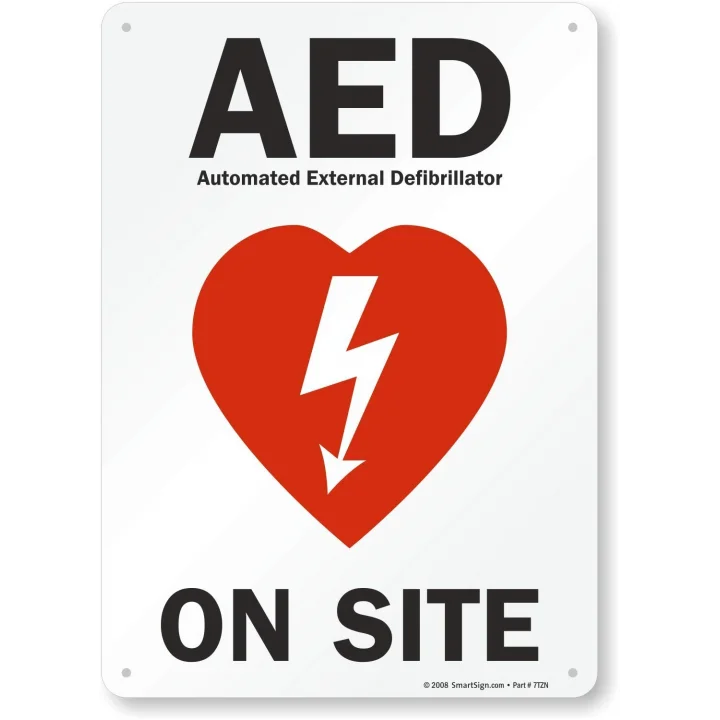 tarafındanAED on Site İşareti | 10 x 14 Plastik