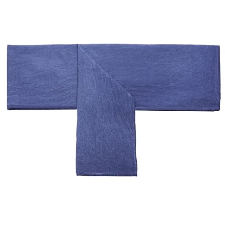 Taşlanmış Indigo Denim Pamuk Runner