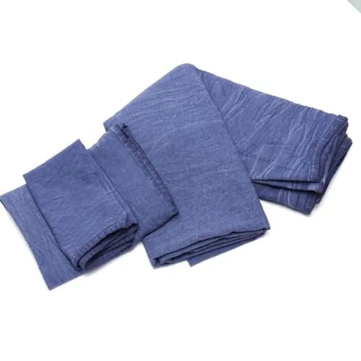 Taşlanmış Indigo Denim Pamuk Runner