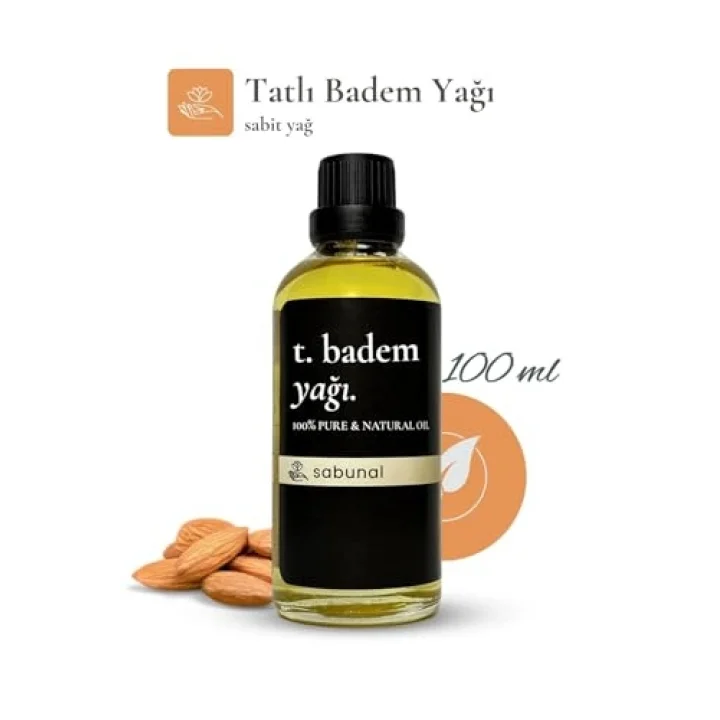 Tatlı Badem Yağı 100 ml - Cilt ve Saç Uyumlu Nemlendirici Yağ