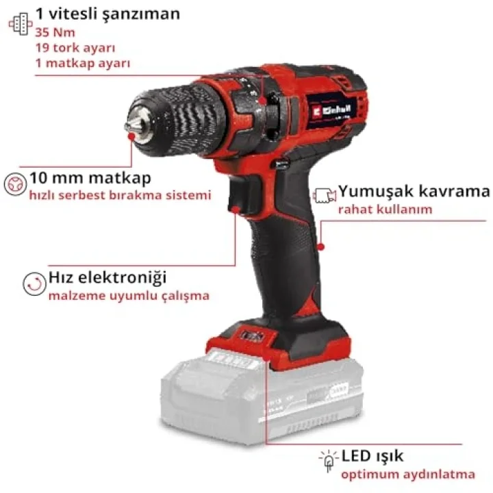 TC-CD 18/35+TE-JS 18/80 Akülü Vidalama ve Dekupaj Testere 5li Set