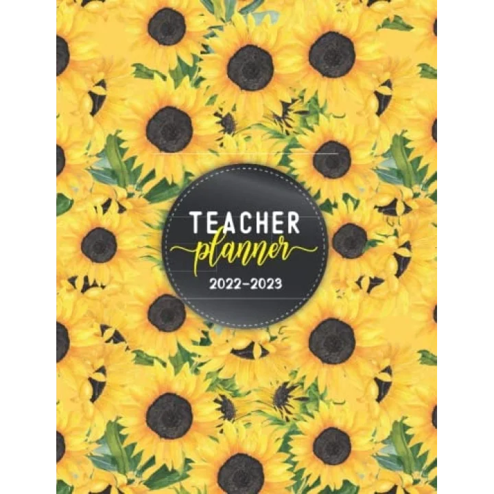 Teacher Lesson Planner 2022-2023: Simple Teacher Planner with monthly tabs (August 2022 - July 2023) | Lesson Plan Grade and Record Books for ... Sunflower Cover (Lesson Planning Organizers)